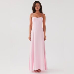 Peppermayo Exclusive - Angelina Linen Maxi Dress - Pink Petal